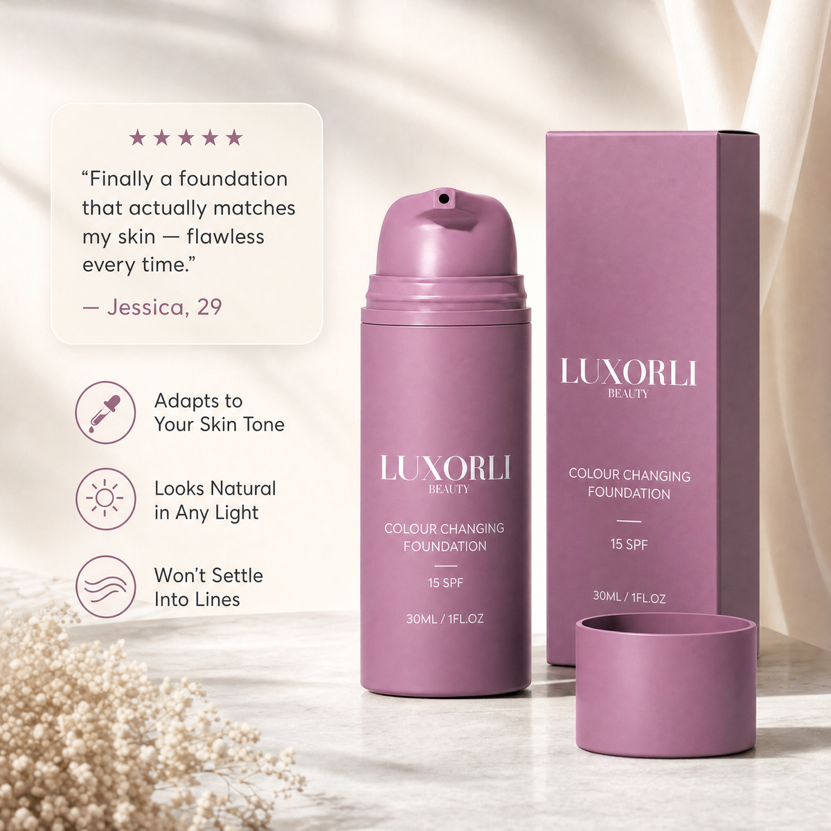 Luxorli SkinSync Adaptive Foundation